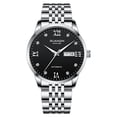 thumbnail image 1 of GUANQIN Men Automatic Mechanical Stainless Steel Business Rhinestones Dial Wrist Watch Sapphire Crystal Waterproof Self-Winding Clock Day Date Luminous, 1 of 7