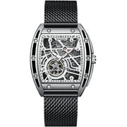 GUANQIN Men Japan Automatic Mechanical Luminous Tonneau Design Stainless Steel/Leather/Rubber Wrist Watch Skeleton Tourbillon Sapphire Crystal Waterproof Self-Winding Clock