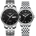 thumbnail image 1 of GUANQIN Men Women Couple Mechanical Self-Wind Wristwatch Automatic Sapphire Glass Clock Male Lady Waterproof Watches Date Luminous, 1 of 10