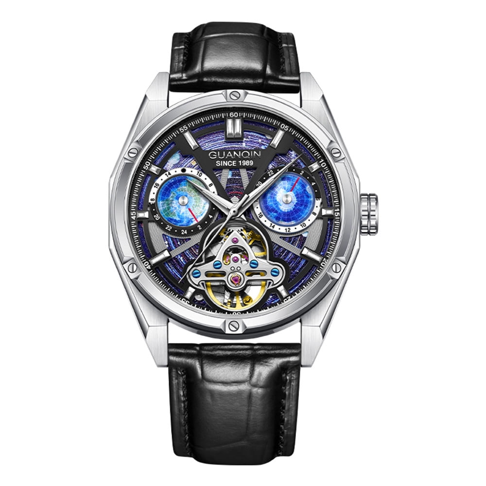 時計 JPMALL LLC GUANQIN Men Automatic Mechanical Stainless Steel Business