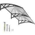 thumbnail image 1 of GUANSU-CN Polycarbonate Awning (ABS Frame) - Clear Panel with Black Bracket, 40 inch x 60 inch, UV/Rain Protection for Windows & Doors, 1 of 8