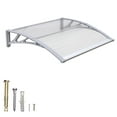 thumbnail image 1 of GUANSU-CN Polycarbonate Window Door Awning Canopy Clear with Gray Bracket 32 Inch x 48 Inch, 1 of 6