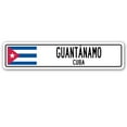 thumbnail image 1 of GUANTONAMO CUBA Street Sign Cuban flag city country road wall gift, 1 of 5
