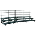 thumbnail image 1 of National Public Seating Optional Rear Guard Rail, 32 In, Black, For Use With Tapered Standing Risers, Pack of  2, 1 of 1