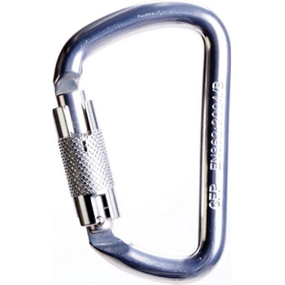 GUARDIAN FALL PROTECTION 01837 Locking Carabiner, Steel