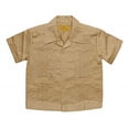 thumbnail image 1 of GUAYABERA BEACH WEDDING BAPTISM BUTTON-UP CASUAL DRESS SHIRT FOR KIDS TODDLERS JUNIORS LIGHT BROWN X-LARGE, 1 of 3