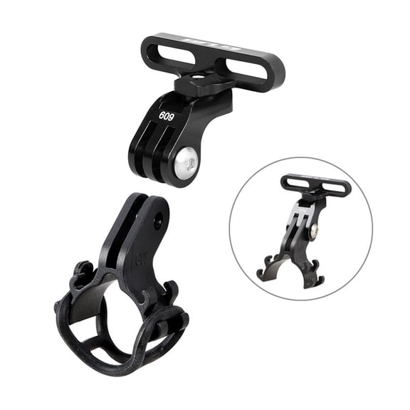 GUB Bicycle Handlebar Stem Mount Rack Support Stand for Sports Camera Bike Headlight Front Light CNC Aluminum Alloy Anodized, Black