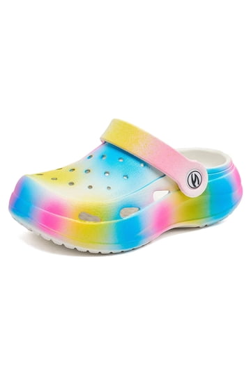 rainbow flip flops shoes with rainbows
