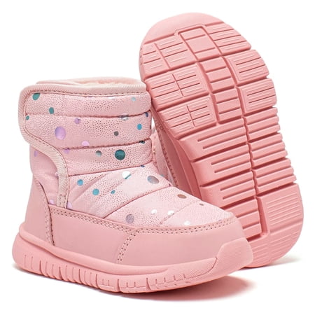 GUBARUN Boys Girls Toddler Snow Boots Waterproof Slip Resistant Outdoor Kids Winter Shoes