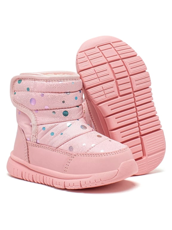 Boys Girls Toddler Snow Boots Waterproof Slip Resistant Outdoor Kids Winter Shoes
