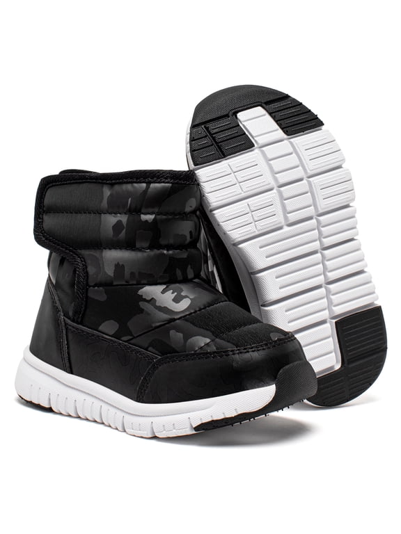 Boys Girls Toddler Snow Boots Waterproof Slip Resistant Outdoor Winter Shoes(Toddler/Little Kids/Big Kids)