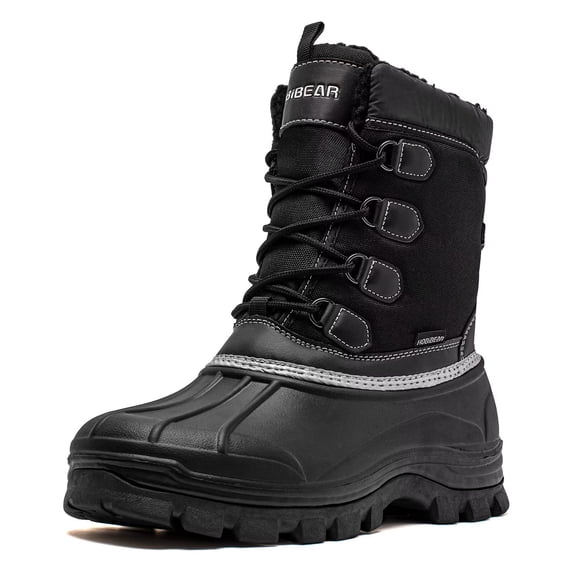GUBARUN Men's Snow Boots Insulated Waterproof Warm Hiking Winter Boots for Outdoor