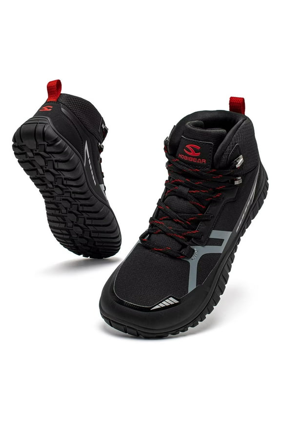 Mens Wide Toe Box Zero Drop Hiking Boots Lightweight Breathable Trail Shoes