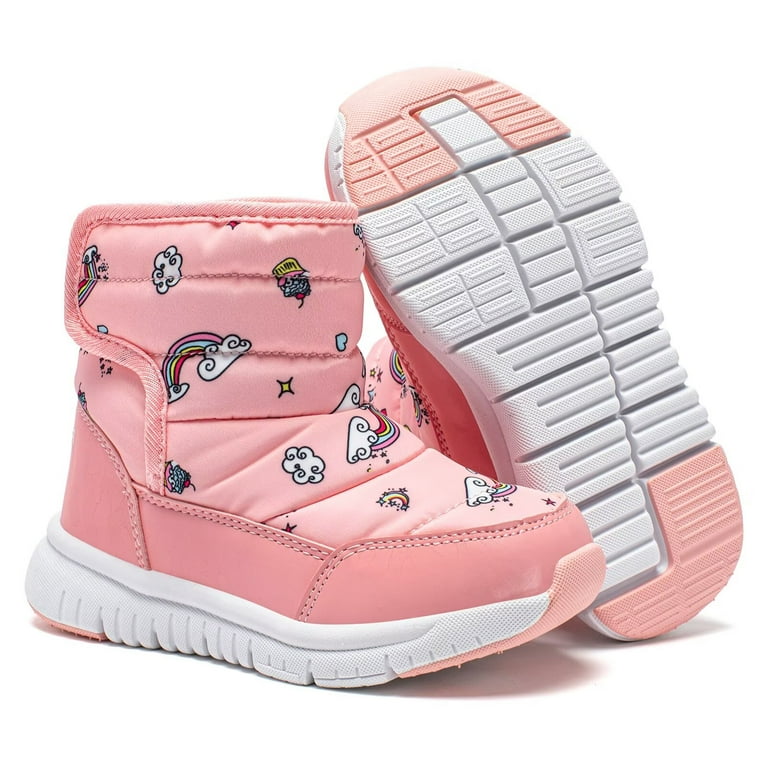 GUBARUN Toddler Snow Boots for Girls Kids Outdoor Winter Shoes