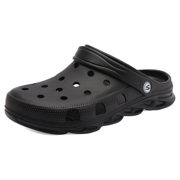 GUBARUN Unisex Garden Clogs Shoes Slippers Sandals for Men and Women Black,13 Women/12 Men