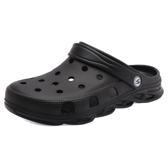 HOBIBEAR Unisex Garden Clogs Shoes Slippers Sandals for Men and Women Black,8.5 Women/7 Men