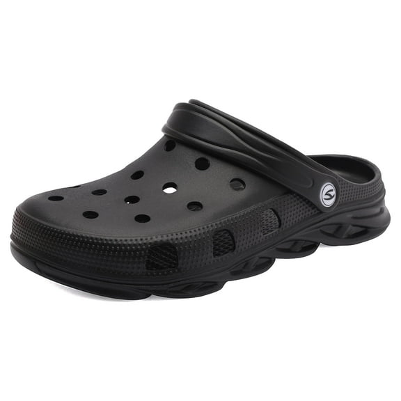 GUBARUN Unisex Garden Clogs Shoes Slippers Sandals for Men and Women Black,11 Women/9.5 Men