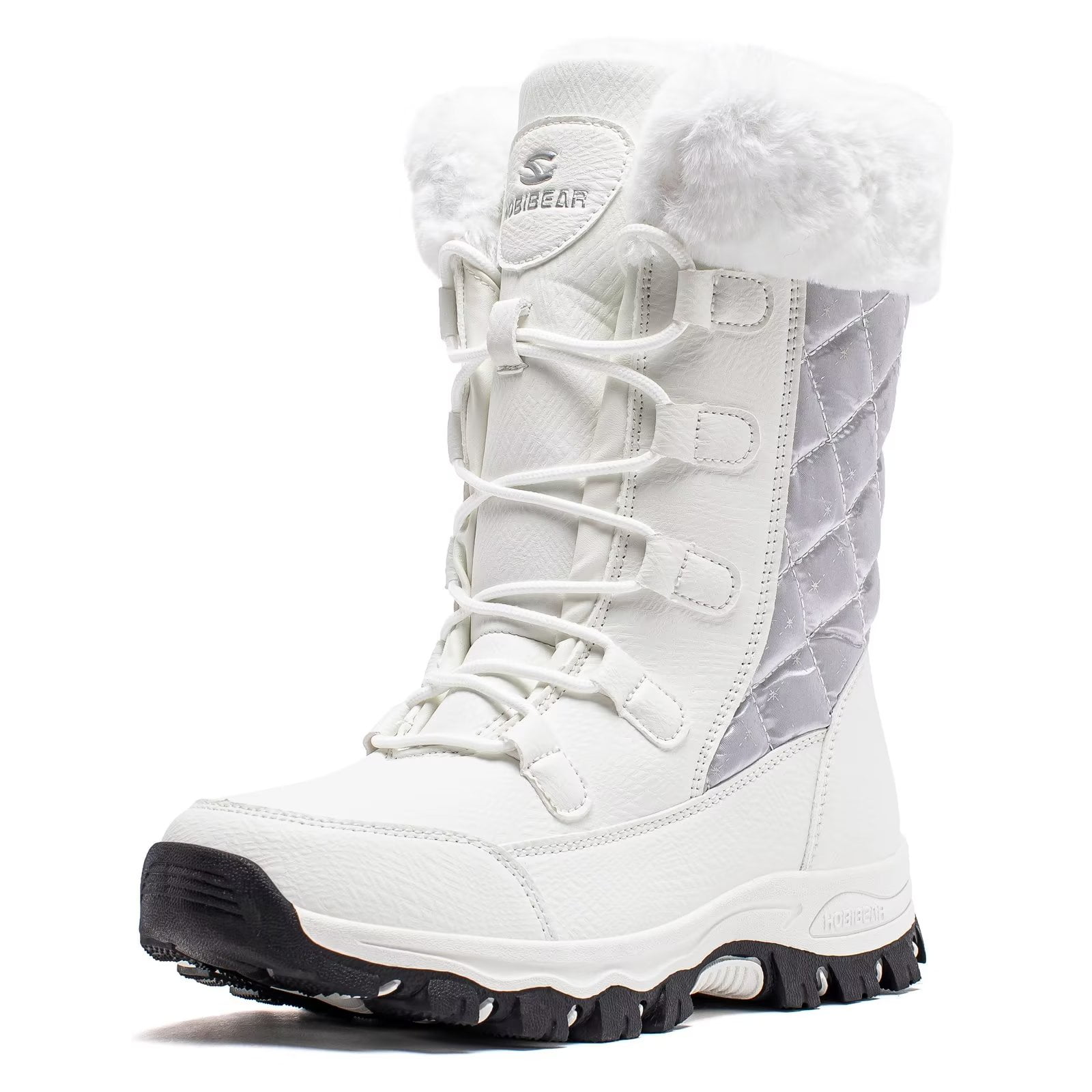 Women's winter boots with side zipper - waterproof, non-slip, durable snow boots with warm lining