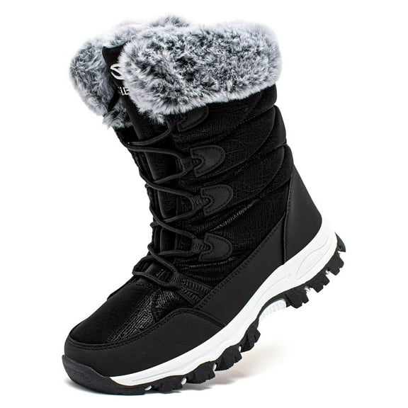 GUBARUN Waterproof Snow Boots, Women's Lightweight Warm Mid-Calf Booties, Suitable for 20 Degrees Celsius