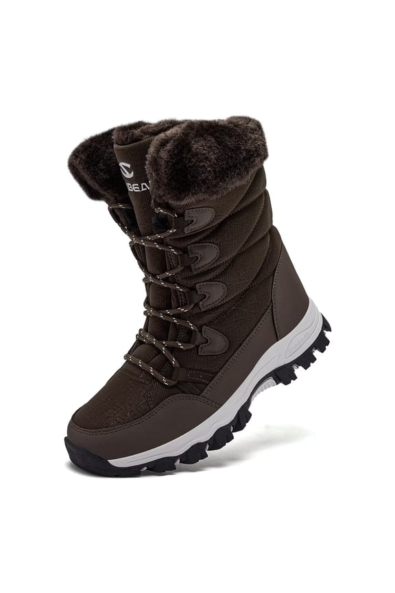 Women's Waterproof Winter Snow Boots Lightweight Warm Faux Fur Lined Mid-Calf Booties