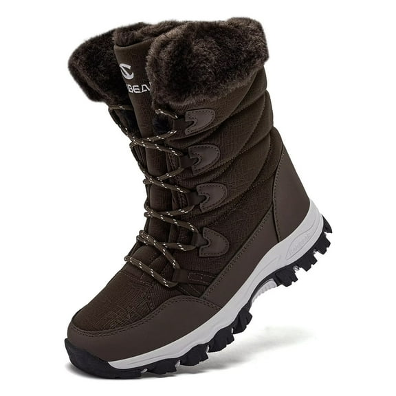 GUBARUN Women's Waterproof Winter Snow Boots Lightweight Warm Faux Fur Lined Mid-Calf Booties