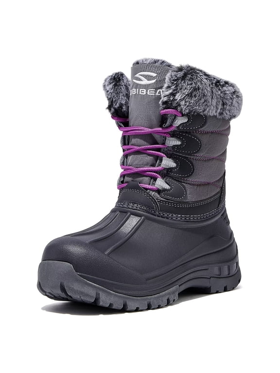 Womens Waterproof Winter Snow Boots Anti-Slip Warm Duck Boots Outdoor Mid-Calf Booties