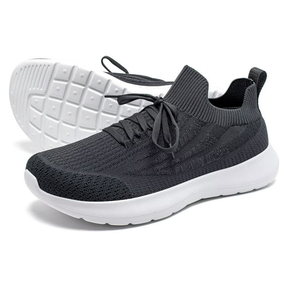 HOBIBEAR Womens Wide Slip On Walking Shoes Mens Comfortable Lightweight Sneakers