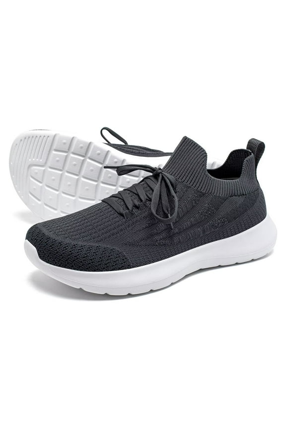 Womens Wide Slip On Walking Shoes Mens Comfortable Lightweight Sneakers