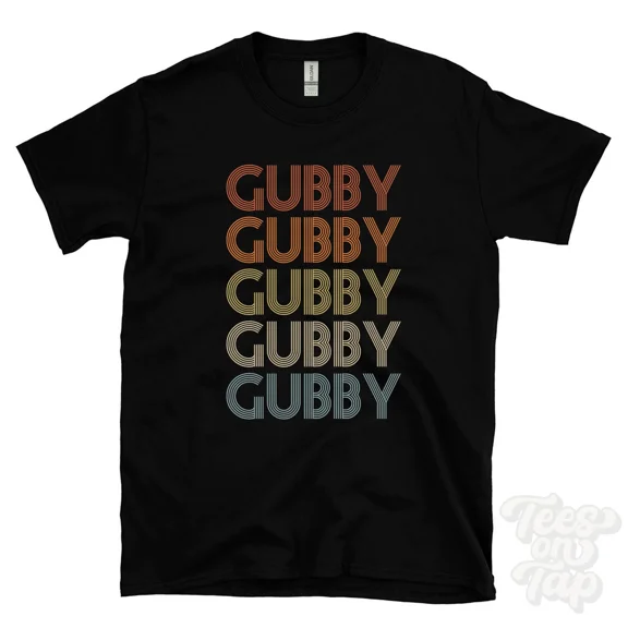 GUBBY REPEATED RETRO STYLE T-SHIRT mens & womens novelty cool name gift