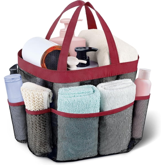 GUCADS-Mesh Shower Caddy Portable, Quick Dry Hanging Shower Tote Bag for College Dorm Room Essentials, Large Capacity Shower Caddy Dorm for Bathroom Gym Swimming