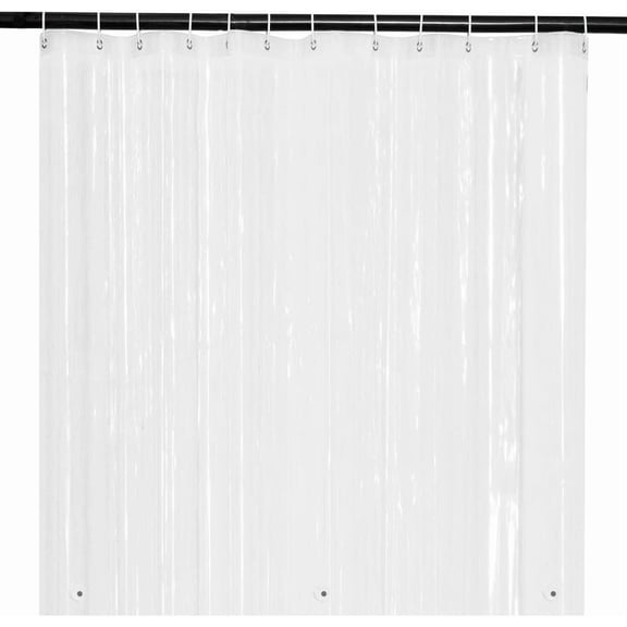 GUCADS-PEVA Shower Curtain Liner,72 inches W x 72 inches H,Clear 4G Thickness,Lightweight,Rustproof Metal Grommets,3 Weighted Magnets,Non-Toxic,Odor Free