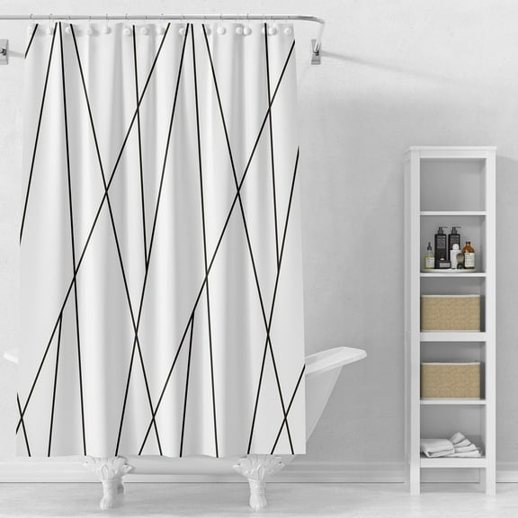 GUCADS-Shower Curtain Liner, 4G PEVA Shower Liner, Plastic Waterproof Shower Curtains, 72x72 inch with Grommet Holes 3 Magnetic Weights