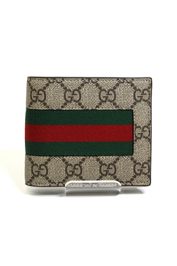 Pre-Owned GUCCI Bi-fold Compact Wallet 779854 GG Supreme Outlet Unused Item
