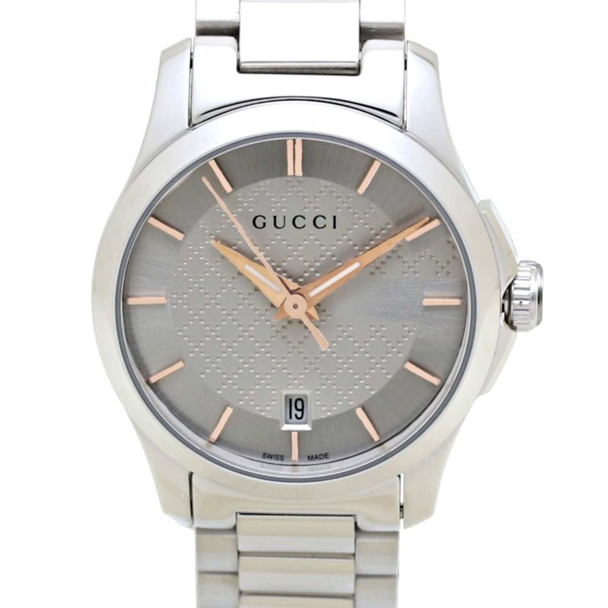 Gucci Men's G-Timeless 126 Three-Toned Leather 38mm Watch