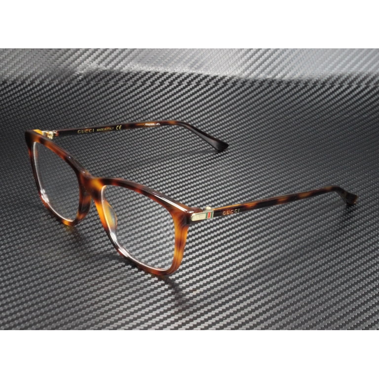 GUCCI GG0018O 002 Square Havana Shiny Demo Lens 55 mm Eyeglasses Gucci Eyeglasses GG1850O 002 Blonde Havana - eye-oo.com main image 3