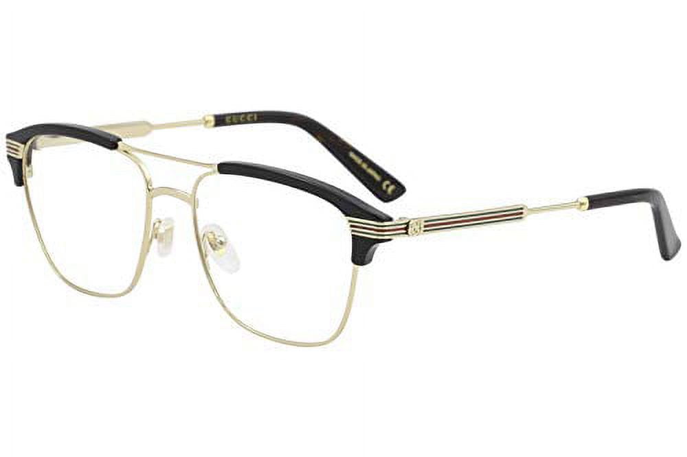 GUCCI Men s Eyewear GG0241O 002 Gold Frame Eyeglasses with Demo Lens 54 mm Walmart