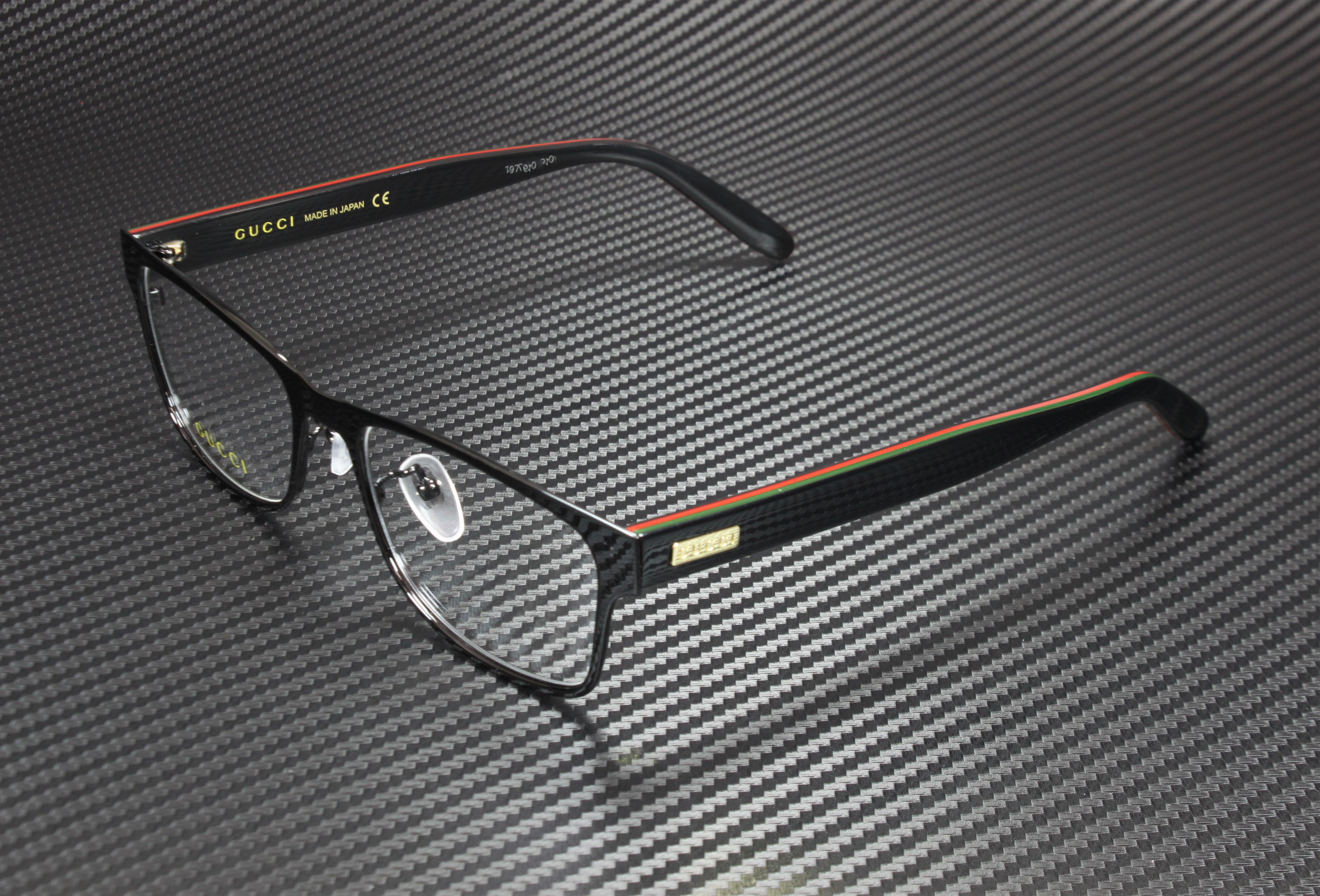Gucci GG0274OJ 001 Rectangle Eyeglasses 55mm – Black Gucci Demo Rectangular Titanium Unisex Eyeglasses GG0274OJ  main image 4