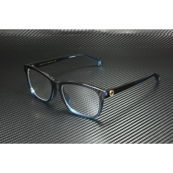 GUCCI GG0374OA 004 Square Violet Blue Violet Demo Lens 55 mm Women's Eyeglasses