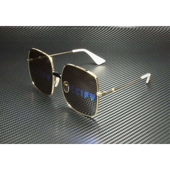 GUCCI GG0414S 002 Square Gold Ivory Gold Multicolor 60 mm Women's Sunglasses