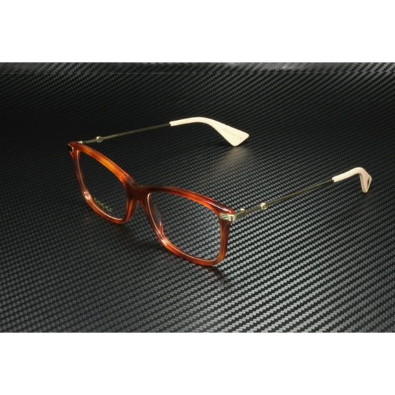 GUCCI GG0513O 003 Square Havana Nude Gold Demo Lens 54 mm Women's Eyeglasses