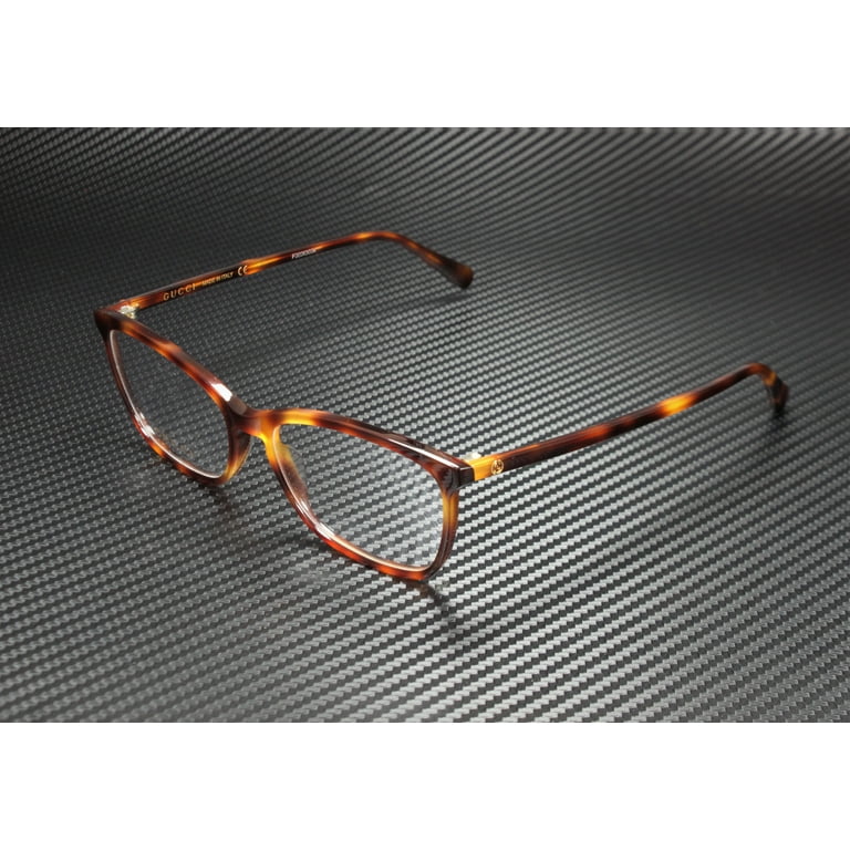 GUCCI GG0548O 006 Square Havana Shiny Havana Demo Lens 55 mm