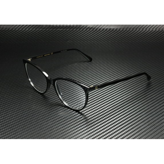GUCCI GG0550O 005 Cat Eye Black Shiny Black Demo Lens 53 mm Women's Eyeglasses