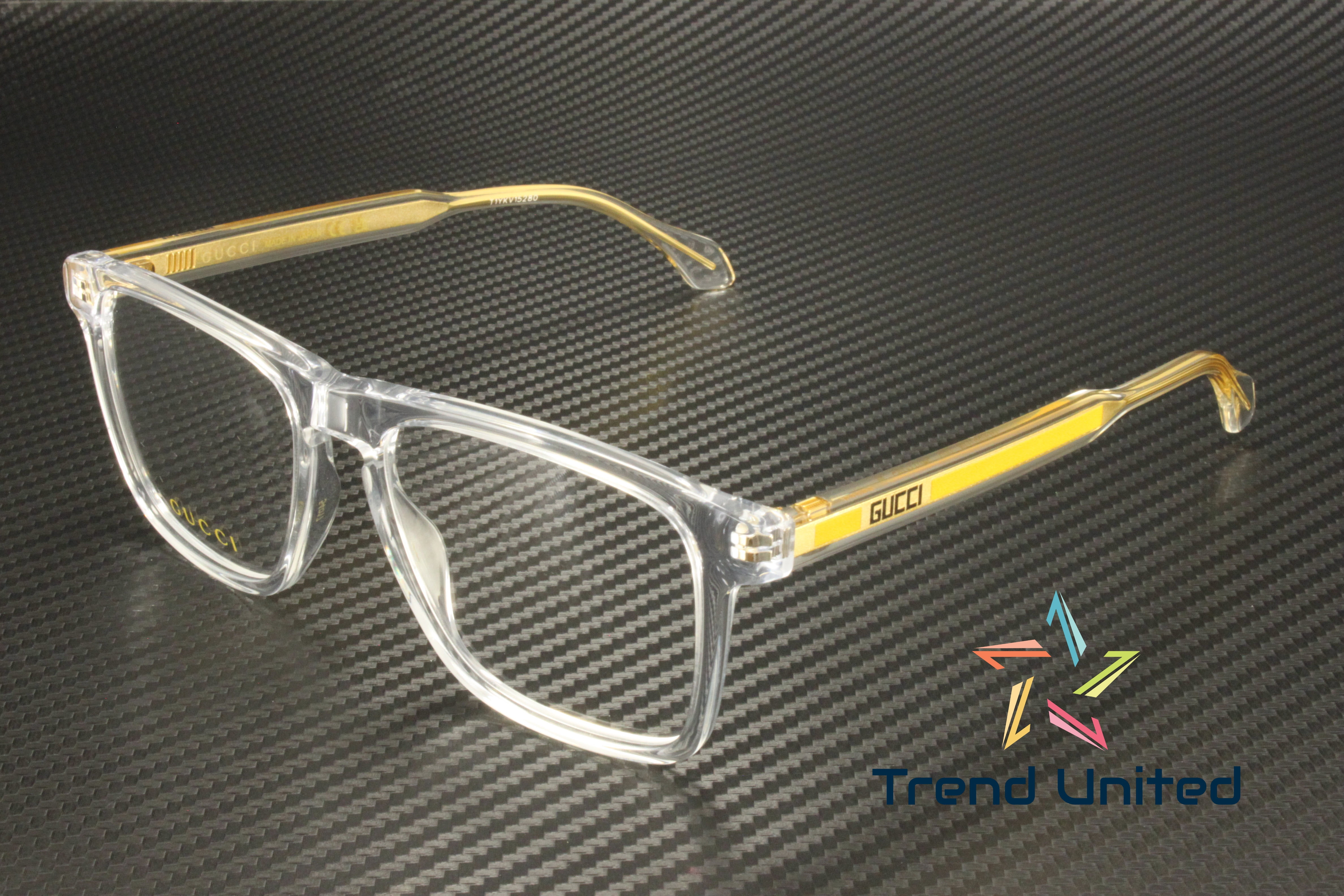 メガネ Gucci Eyeglass Frame GG0561ON 005 Square Transparent GUCCI GG0561ON 005 Rectangular Squared Crystal Demo Lens 54