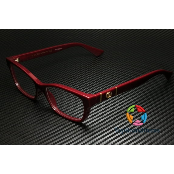 GUCCI GG0635O 006 Cat Eye Burgundy Gold Demo Lens 53 mm Women's Eyeglasses