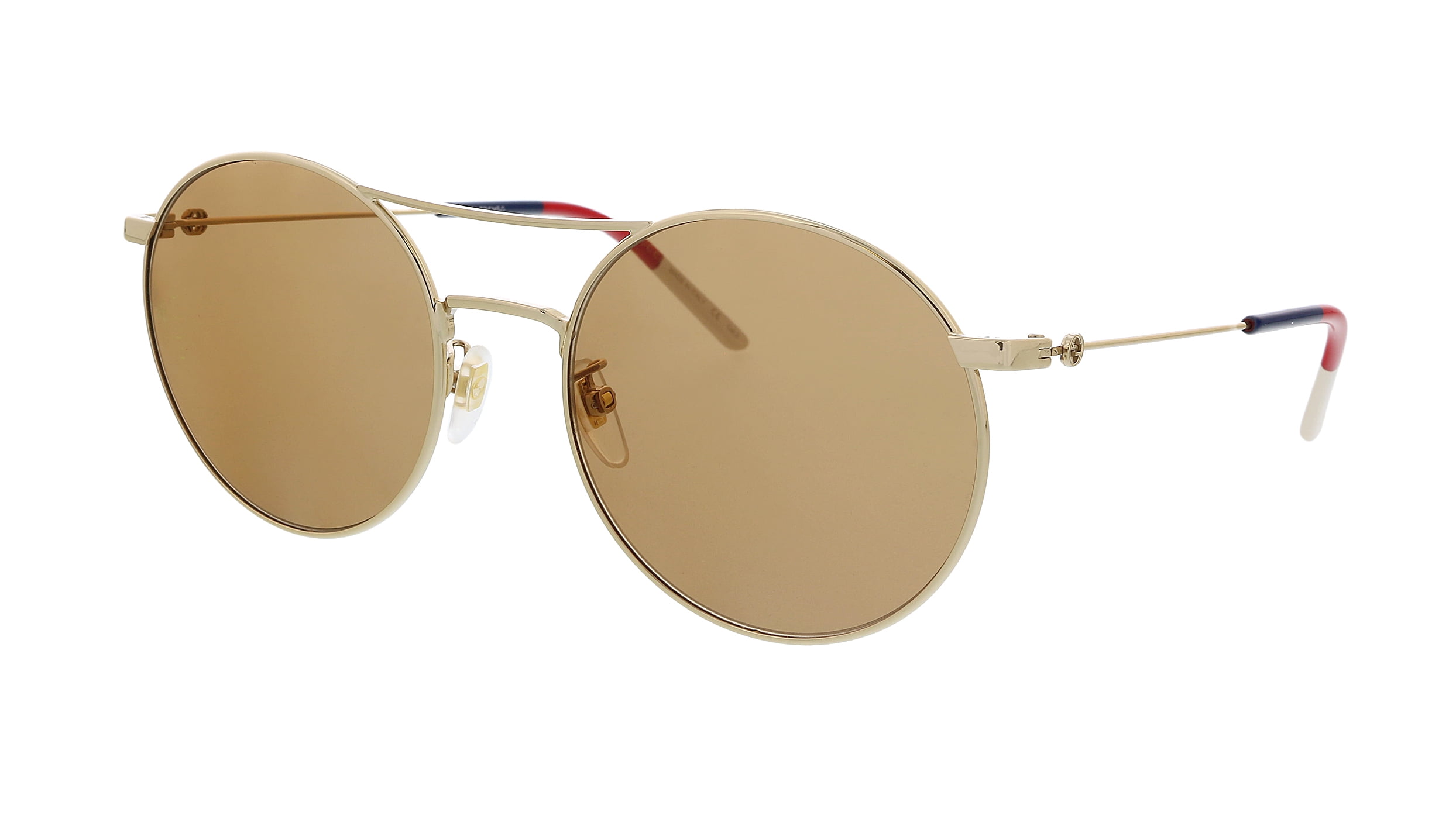 Gucci Round Oval Brown Womens Sunglasses Gucci GG Monogram Metal Oval Sunglasses | Neiman Marcus main image 2