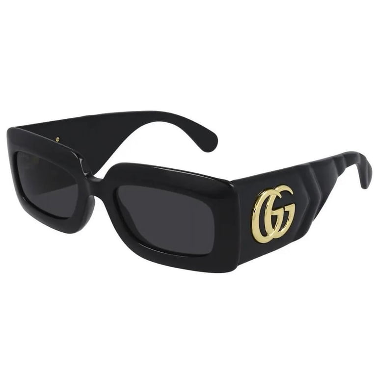Gucci GG0811S 001 Sunglasses Black Rectangle Frame, Grey Lenses gucci-gg0811s-001-hd-3_800x.  main image 2