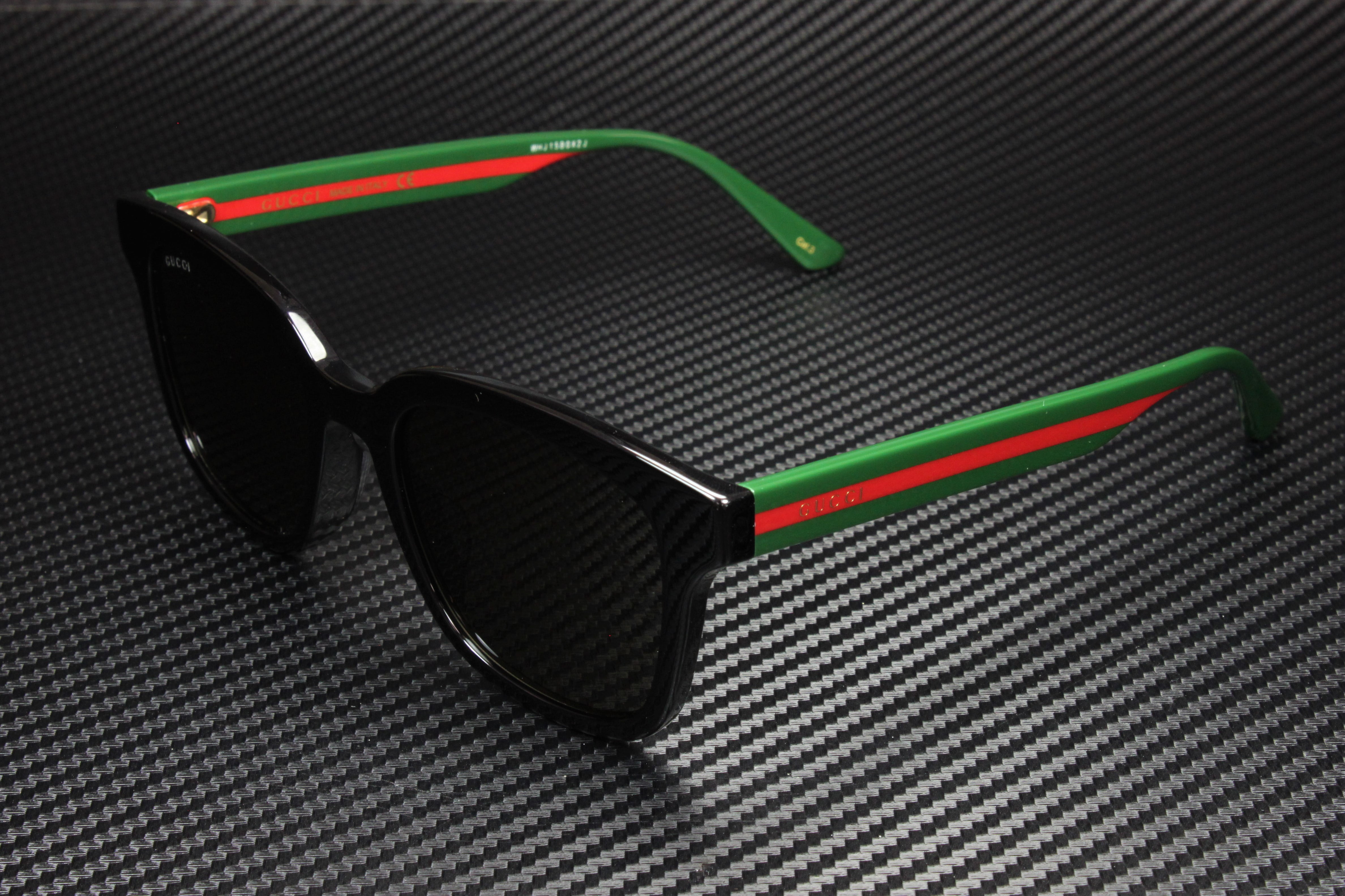 Gucci GG0847SK 001 Sunglasses Black Green Grey Square Unisex Gucci Sunglasses GG0847SK 001 Black-Green/Grey 53-21-145mm  main image 4