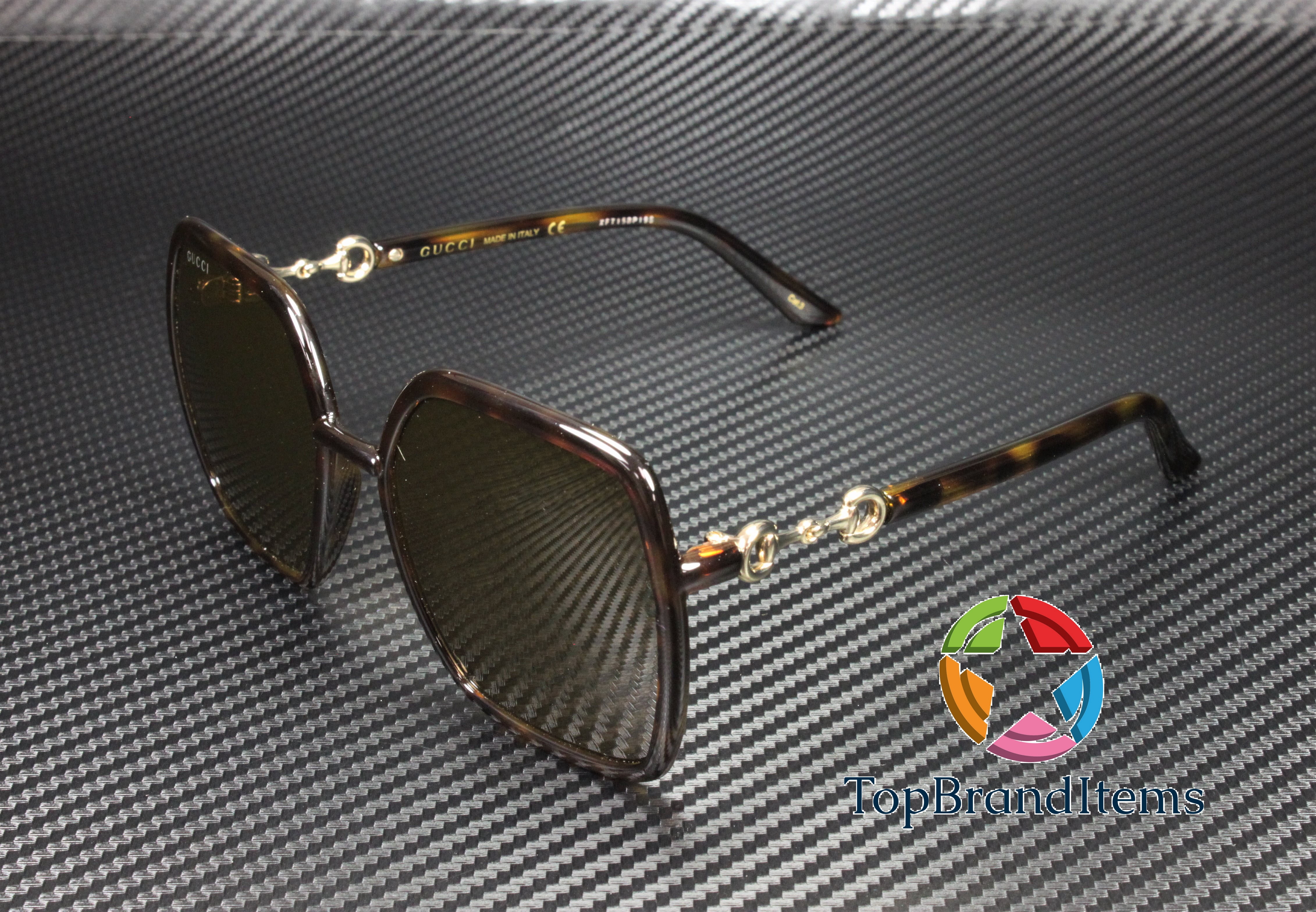 Gucci GG0890S 002 Sunglasses Dark Havana Brown Women Gucci GG1338SK 002 Havana/Brown Gradient Square 54mm Women main image 3