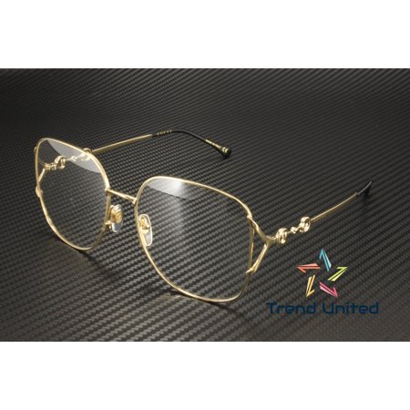GUCCI GG1019O 001 Rectangular Squared Metal Gold 58 mm Women's Eyeglasses