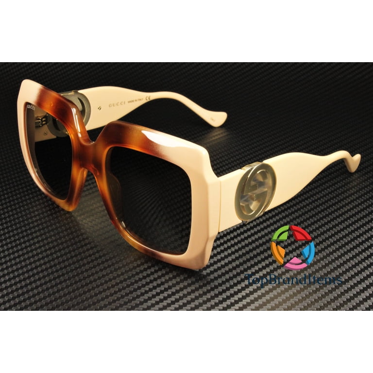 NEW GG1022S 003 GUCCI SUNGLASSES, WOMEN HAVANA GUCCI EYEWEAR WITH CHAIN Gucci Havana/Ivory Chain Sunglasses - Gg1022s-003 54 – CHROME main image 4